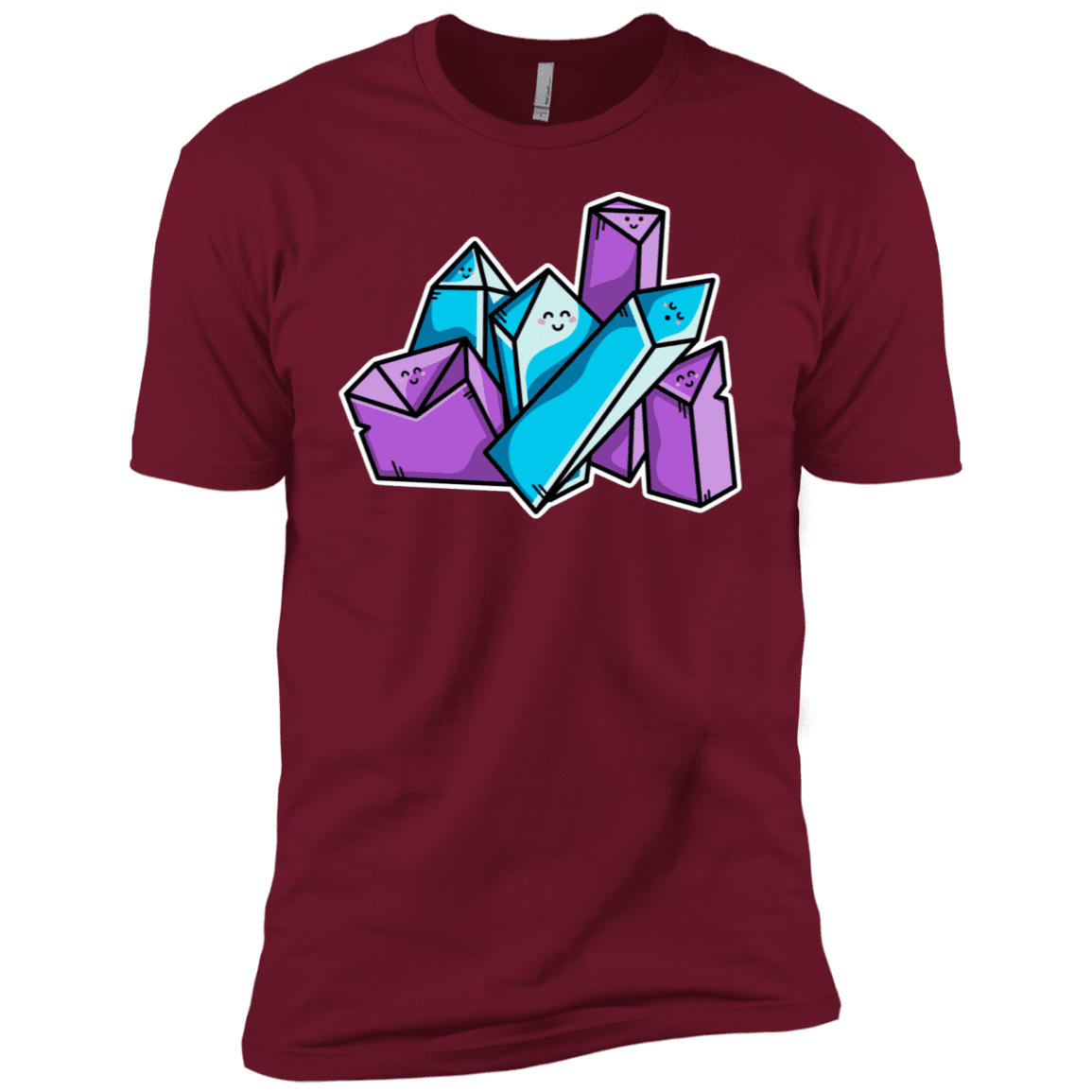 T-Shirts Cardinal / X-Small Kawaii Cute Crystals Men's Premium T-Shirt