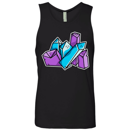 T-Shirts Black / S Kawaii Cute Crystals Men's Premium Tank Top