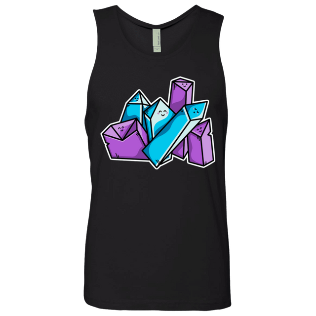 T-Shirts Black / S Kawaii Cute Crystals Men's Premium Tank Top