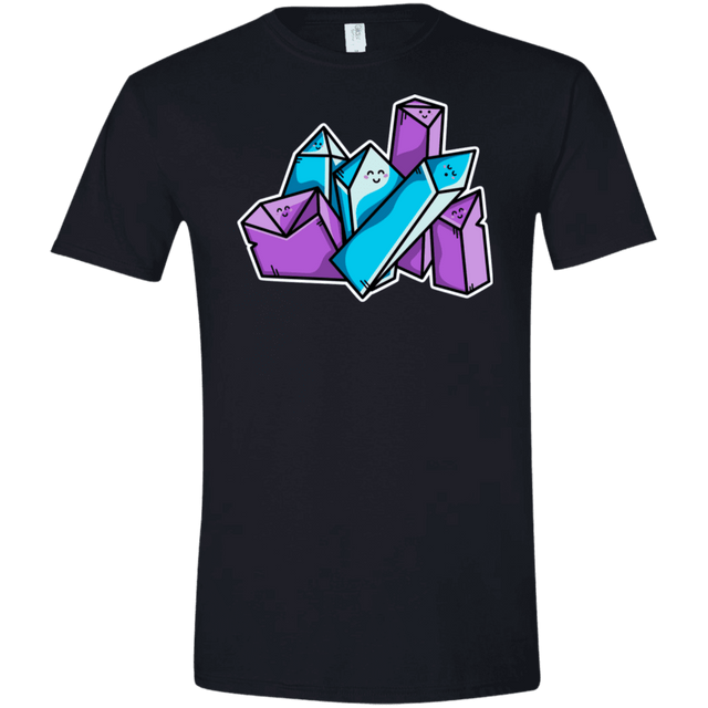 T-Shirts Black / X-Small Kawaii Cute Crystals Men's Semi-Fitted Softstyle