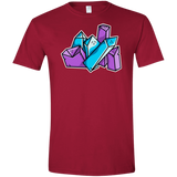 T-Shirts Cardinal Red / S Kawaii Cute Crystals Men's Semi-Fitted Softstyle