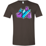 T-Shirts Dark Chocolate / S Kawaii Cute Crystals Men's Semi-Fitted Softstyle