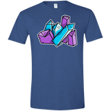 T-Shirts Heather Royal / X-Small Kawaii Cute Crystals Men's Semi-Fitted Softstyle