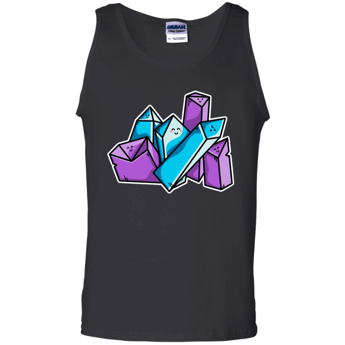 T-Shirts Black / S Kawaii Cute Crystals Men's Tank Top