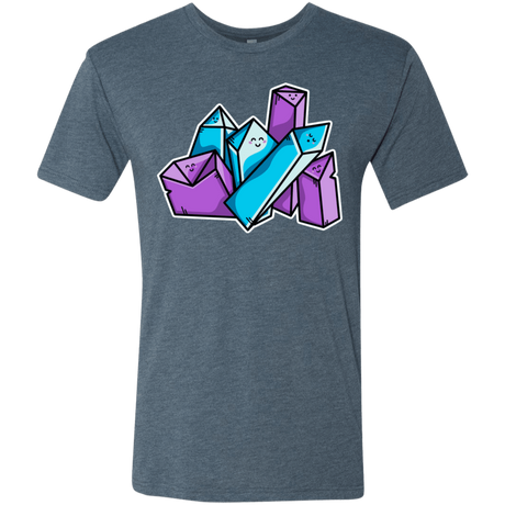 T-Shirts Indigo / S Kawaii Cute Crystals Men's Triblend T-Shirt