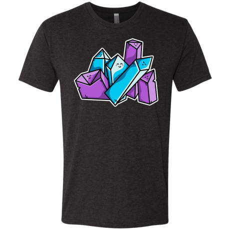 T-Shirts Vintage Black / S Kawaii Cute Crystals Men's Triblend T-Shirt