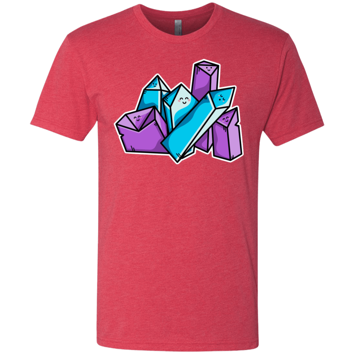 T-Shirts Vintage Red / S Kawaii Cute Crystals Men's Triblend T-Shirt