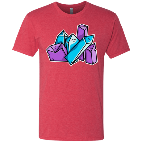 T-Shirts Vintage Red / S Kawaii Cute Crystals Men's Triblend T-Shirt