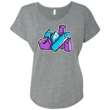 T-Shirts Premium Heather / X-Small Kawaii Cute Crystals Triblend Dolman Sleeve