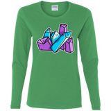 T-Shirts Irish Green / S Kawaii Cute Crystals Women's Long Sleeve T-Shirt