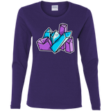 T-Shirts Purple / S Kawaii Cute Crystals Women's Long Sleeve T-Shirt