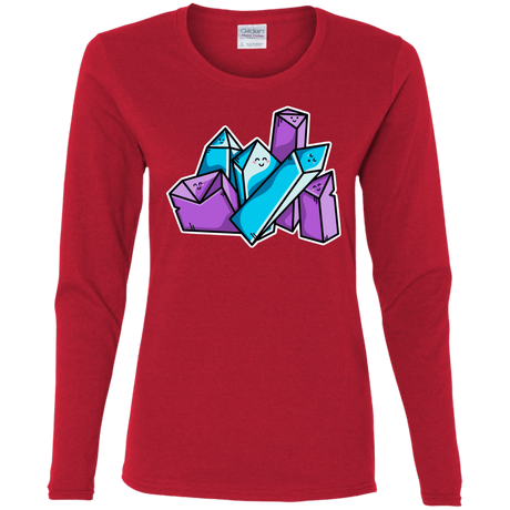 T-Shirts Red / S Kawaii Cute Crystals Women's Long Sleeve T-Shirt