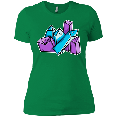 T-Shirts Kelly Green / X-Small Kawaii Cute Crystals Women's Premium T-Shirt
