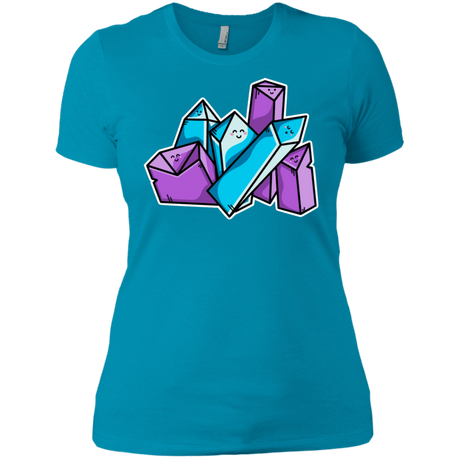 T-Shirts Turquoise / X-Small Kawaii Cute Crystals Women's Premium T-Shirt