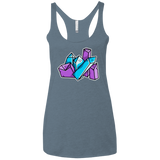 T-Shirts Indigo / X-Small Kawaii Cute Crystals Women's Triblend Racerback Tank