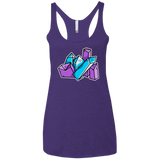 T-Shirts Purple Rush / X-Small Kawaii Cute Crystals Women's Triblend Racerback Tank