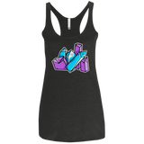 T-Shirts Vintage Black / X-Small Kawaii Cute Crystals Women's Triblend Racerback Tank