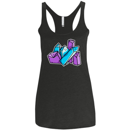 T-Shirts Vintage Black / X-Small Kawaii Cute Crystals Women's Triblend Racerback Tank