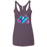 T-Shirts Vintage Purple / X-Small Kawaii Cute Crystals Women's Triblend Racerback Tank