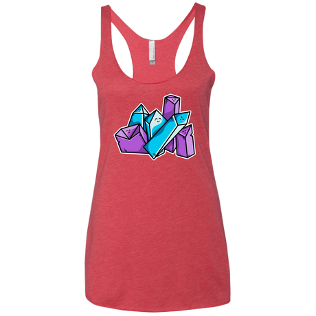 T-Shirts Vintage Red / X-Small Kawaii Cute Crystals Women's Triblend Racerback Tank