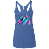 T-Shirts Vintage Royal / X-Small Kawaii Cute Crystals Women's Triblend Racerback Tank