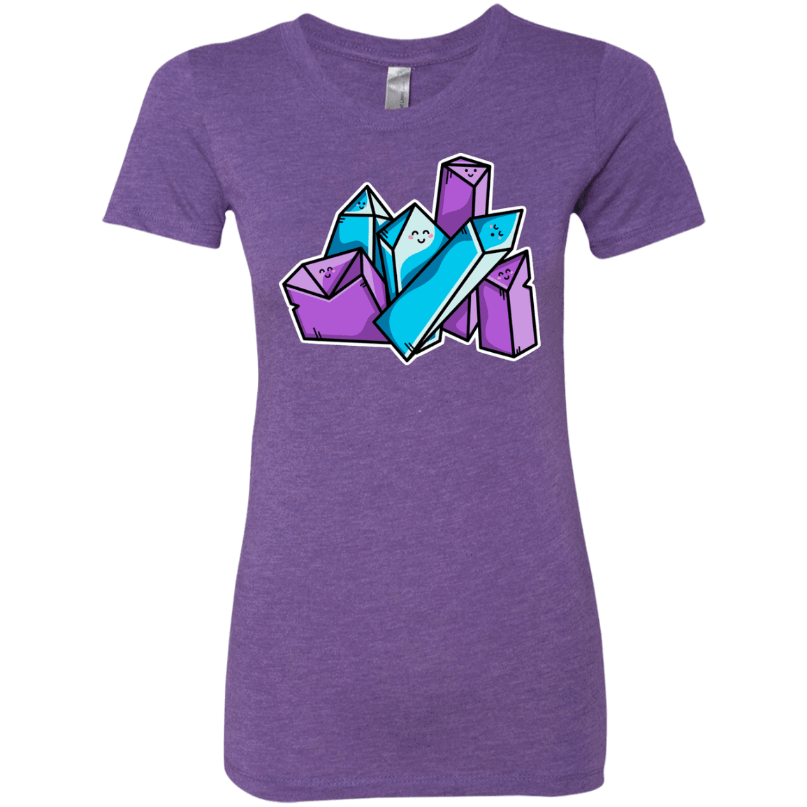 T-Shirts Purple Rush / S Kawaii Cute Crystals Women's Triblend T-Shirt