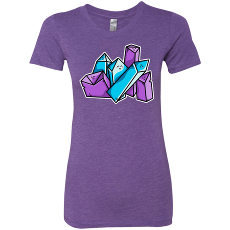 T-Shirts Purple Rush / S Kawaii Cute Crystals Women's Triblend T-Shirt