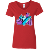 T-Shirts Red / S Kawaii Cute Crystals Women's V-Neck T-Shirt