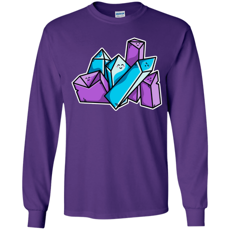 T-Shirts Purple / YS Kawaii Cute Crystals Youth Long Sleeve T-Shirt