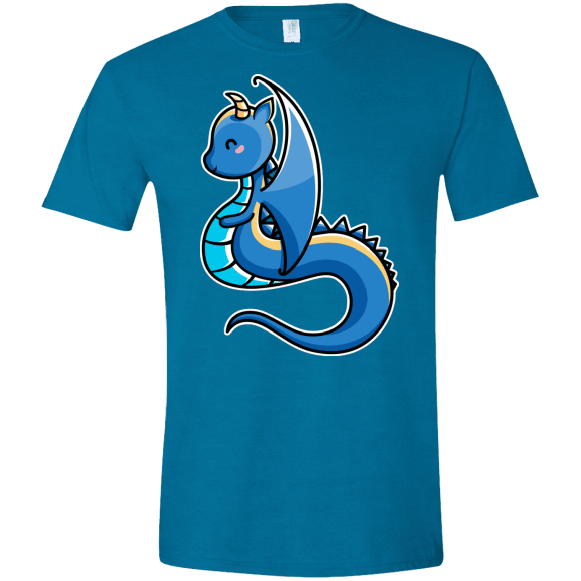 T-Shirts Antique Sapphire / S Kawaii Cute Dragon Men's Semi-Fitted Softstyle