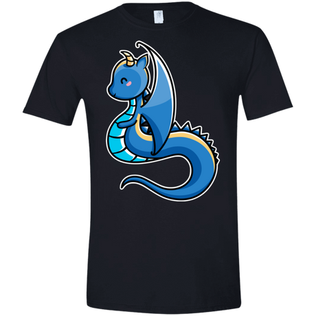 T-Shirts Black / X-Small Kawaii Cute Dragon Men's Semi-Fitted Softstyle