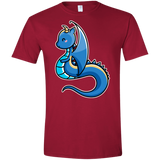 T-Shirts Cardinal Red / S Kawaii Cute Dragon Men's Semi-Fitted Softstyle