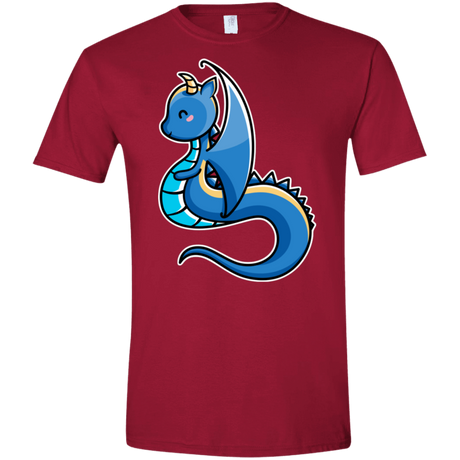 T-Shirts Cardinal Red / S Kawaii Cute Dragon Men's Semi-Fitted Softstyle