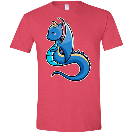T-Shirts Heather Red / S Kawaii Cute Dragon Men's Semi-Fitted Softstyle