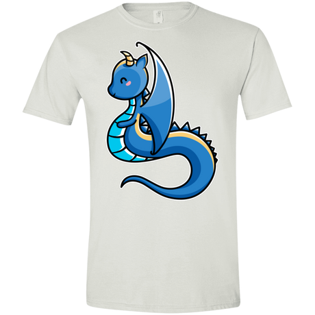 T-Shirts White / X-Small Kawaii Cute Dragon Men's Semi-Fitted Softstyle