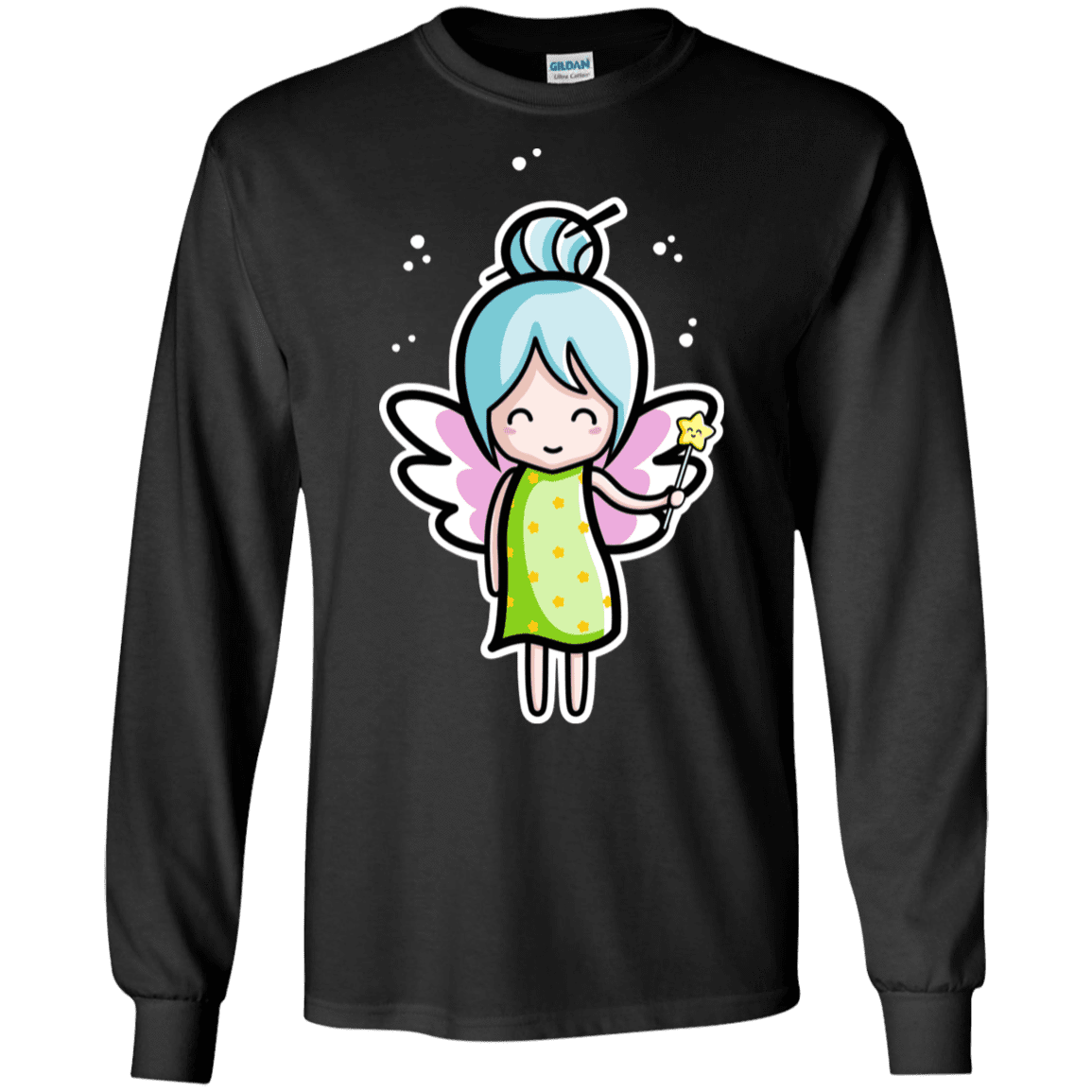 T-Shirts Black / S Kawaii Cute Fairy Men's Long Sleeve T-Shirt