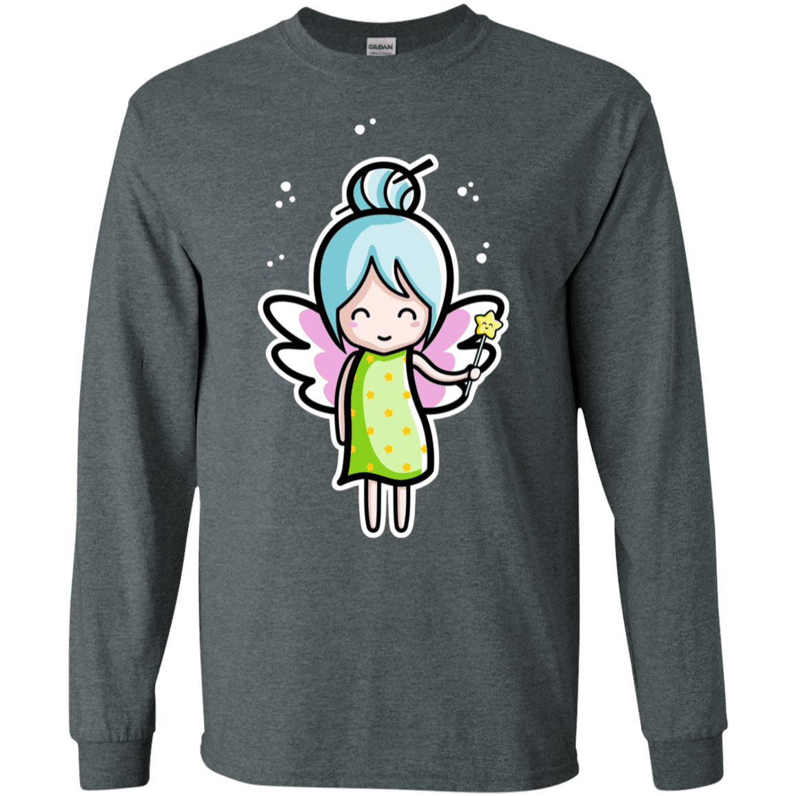 T-Shirts Dark Heather / S Kawaii Cute Fairy Men's Long Sleeve T-Shirt