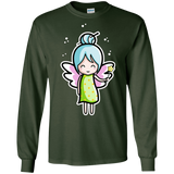 T-Shirts Forest Green / S Kawaii Cute Fairy Men's Long Sleeve T-Shirt