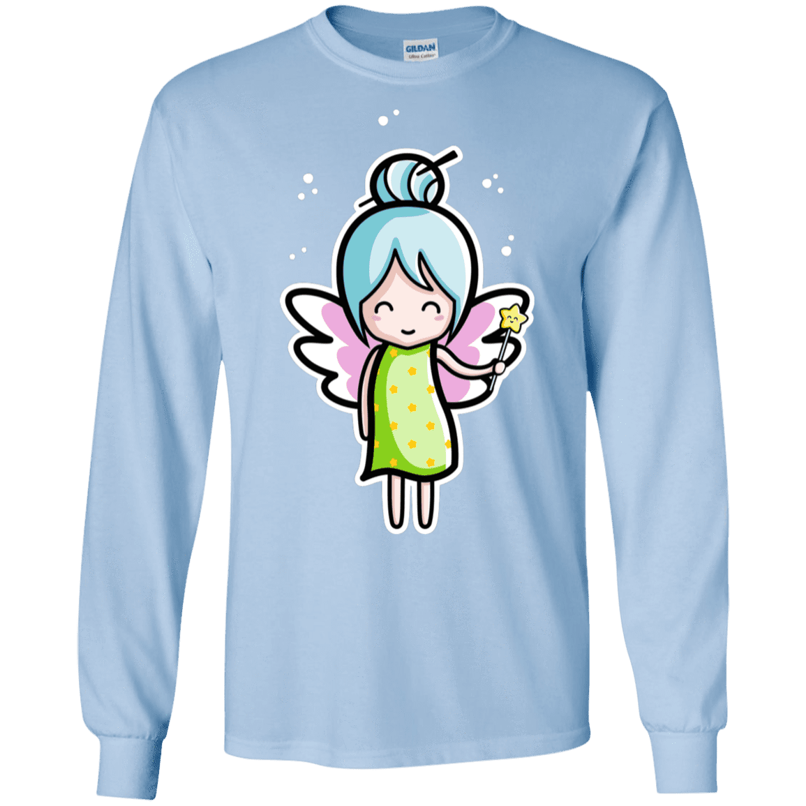 T-Shirts Light Blue / S Kawaii Cute Fairy Men's Long Sleeve T-Shirt