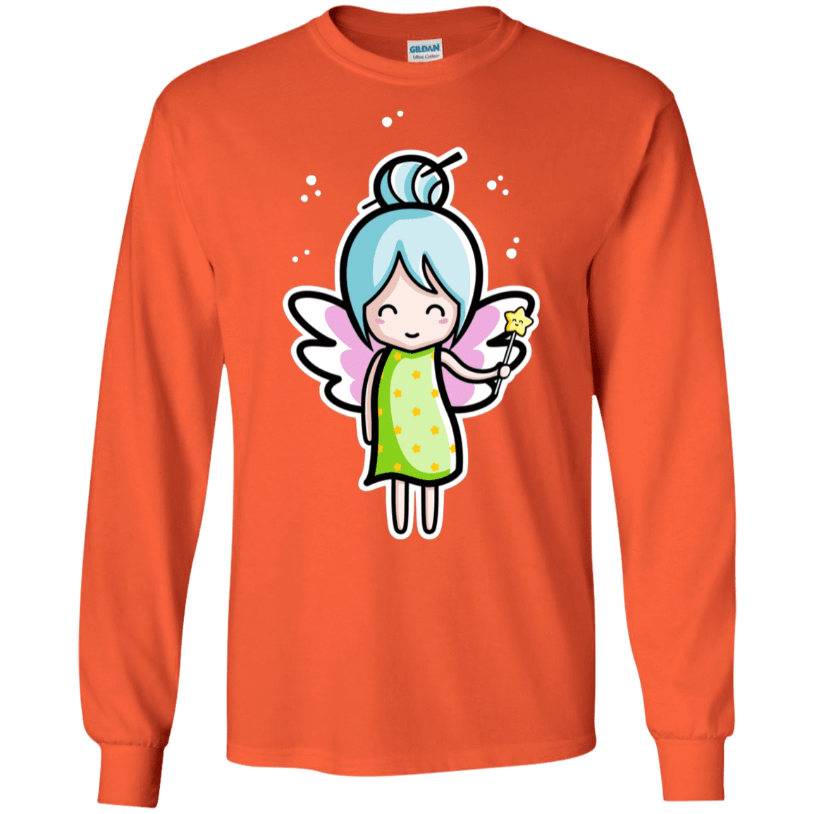 T-Shirts Orange / S Kawaii Cute Fairy Men's Long Sleeve T-Shirt