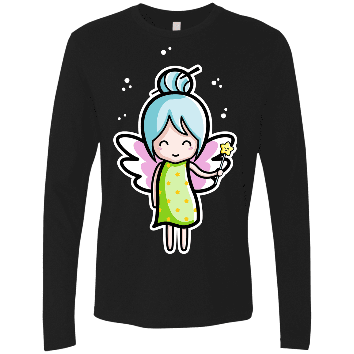 T-Shirts Black / S Kawaii Cute Fairy Men's Premium Long Sleeve
