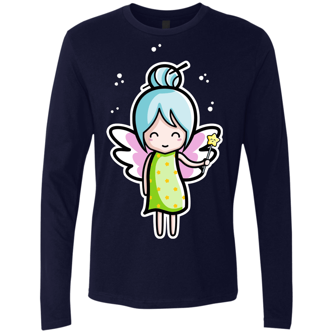 T-Shirts Midnight Navy / S Kawaii Cute Fairy Men's Premium Long Sleeve