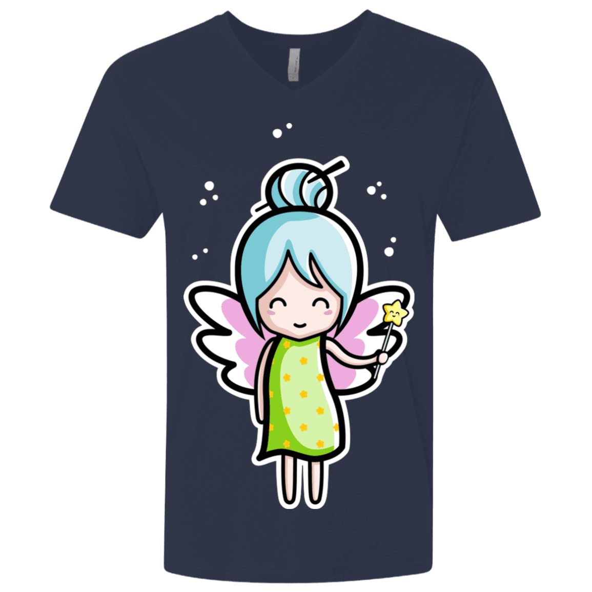 T-Shirts Midnight Navy / X-Small Kawaii Cute Fairy Men's Premium V-Neck