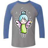 T-Shirts Premium Heather/Vintage Royal / X-Small Kawaii Cute Fairy Men's Triblend 3/4 Sleeve