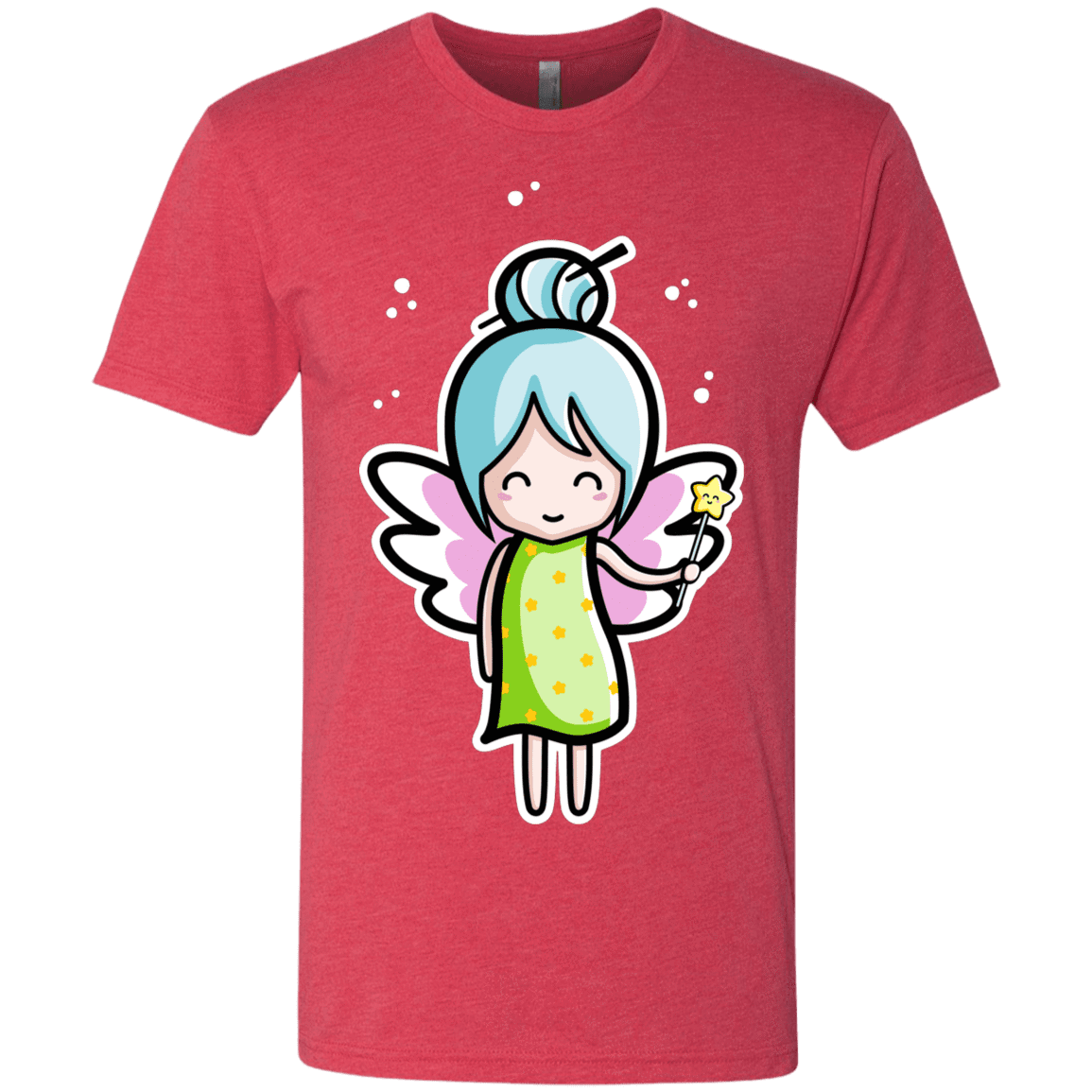 T-Shirts Vintage Red / S Kawaii Cute Fairy Men's Triblend T-Shirt