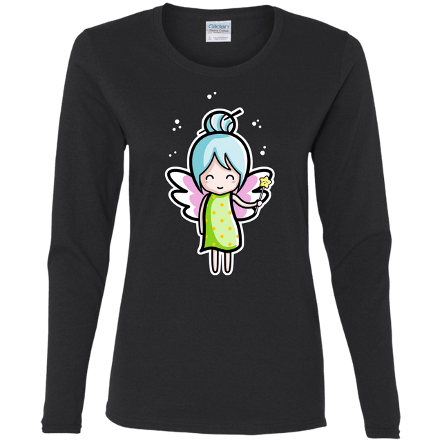 T-Shirts Black / S Kawaii Cute Fairy Women's Long Sleeve T-Shirt