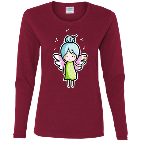 T-Shirts Cardinal / S Kawaii Cute Fairy Women's Long Sleeve T-Shirt