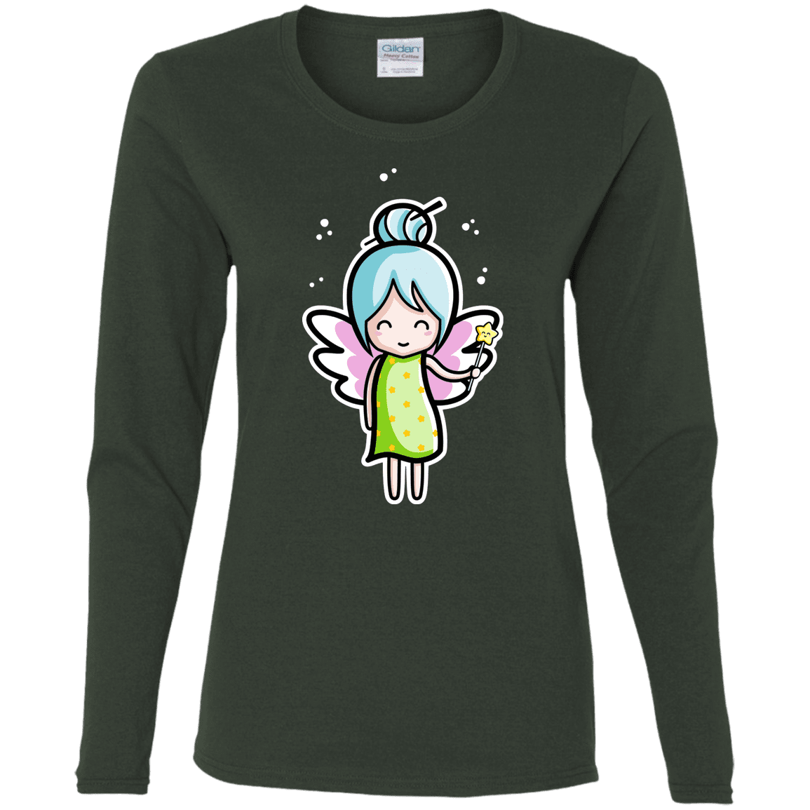 T-Shirts Forest / S Kawaii Cute Fairy Women's Long Sleeve T-Shirt