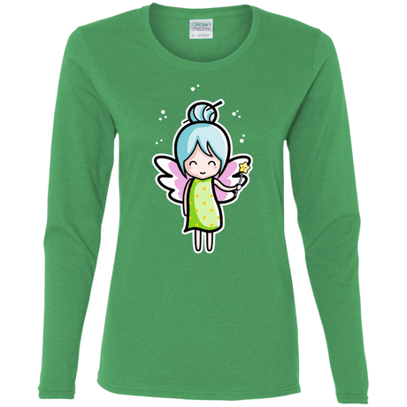 T-Shirts Irish Green / S Kawaii Cute Fairy Women's Long Sleeve T-Shirt