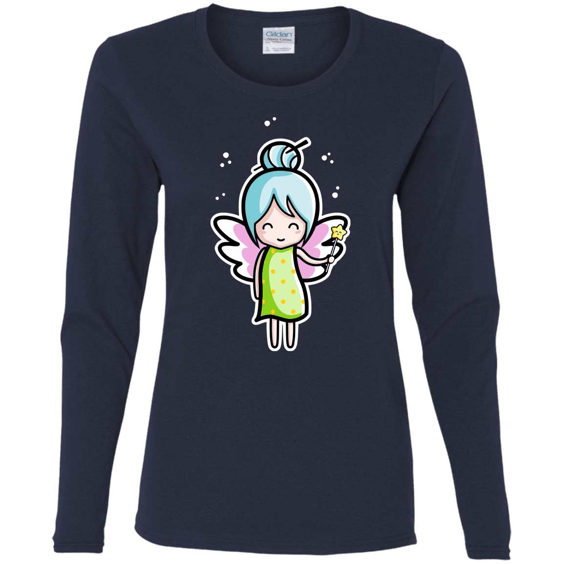 T-Shirts Navy / S Kawaii Cute Fairy Women's Long Sleeve T-Shirt